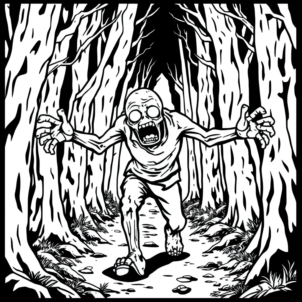 Zombie coloring page