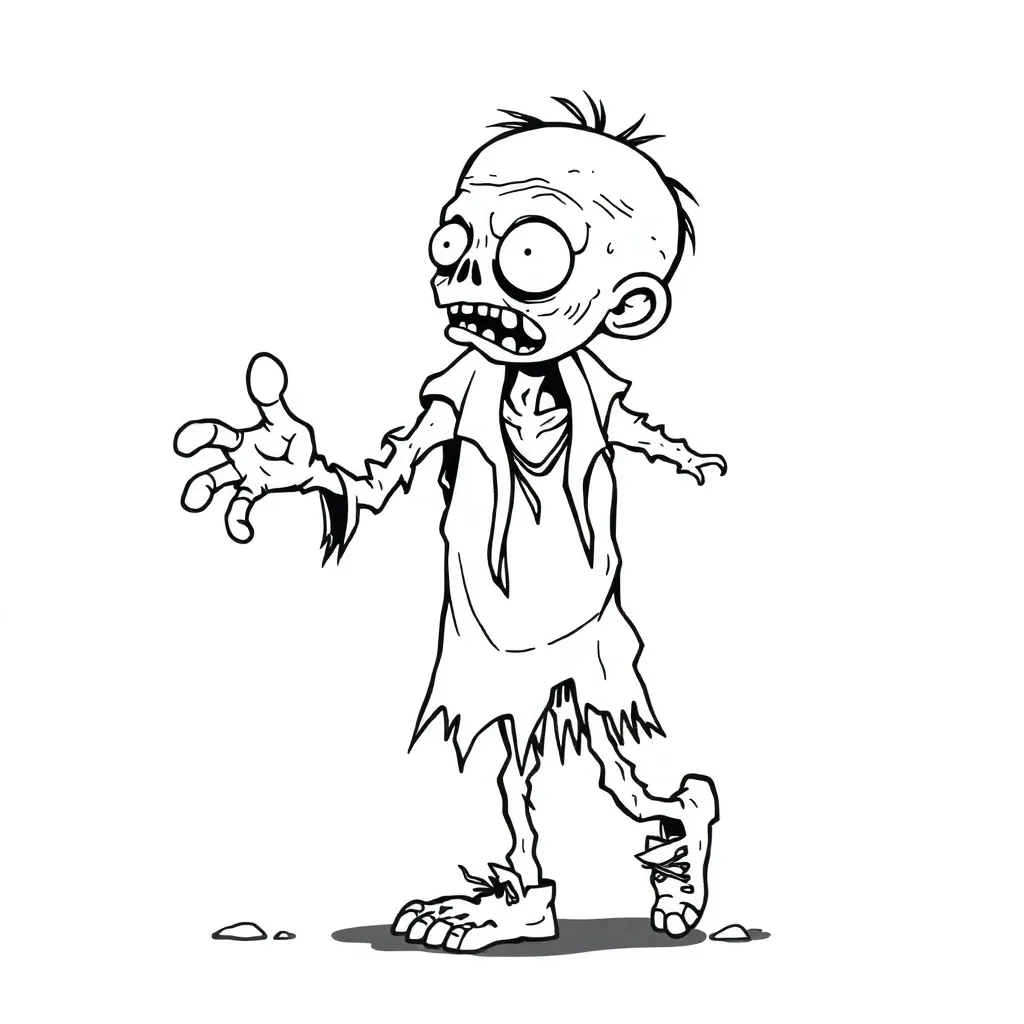 Zombie coloring page