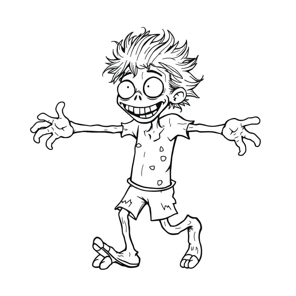 Zombie coloring page