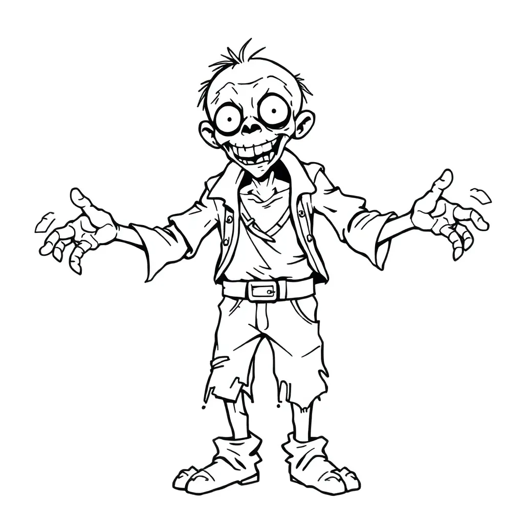 Zombie coloring page