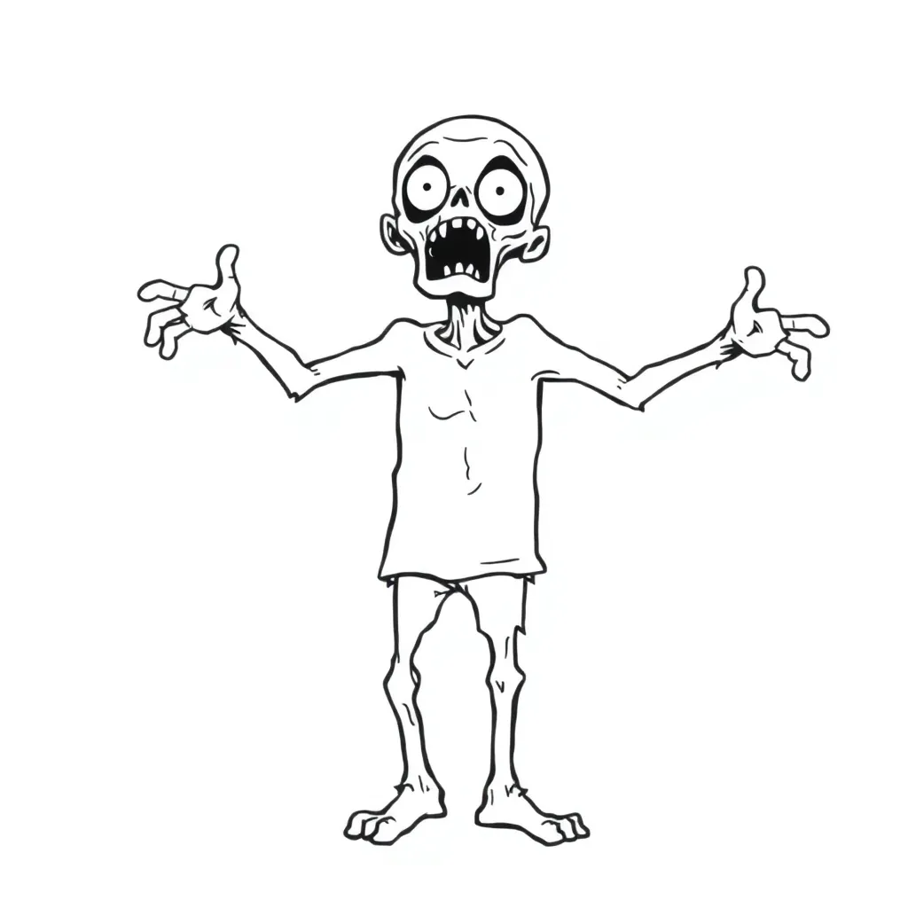 Zombie coloring page