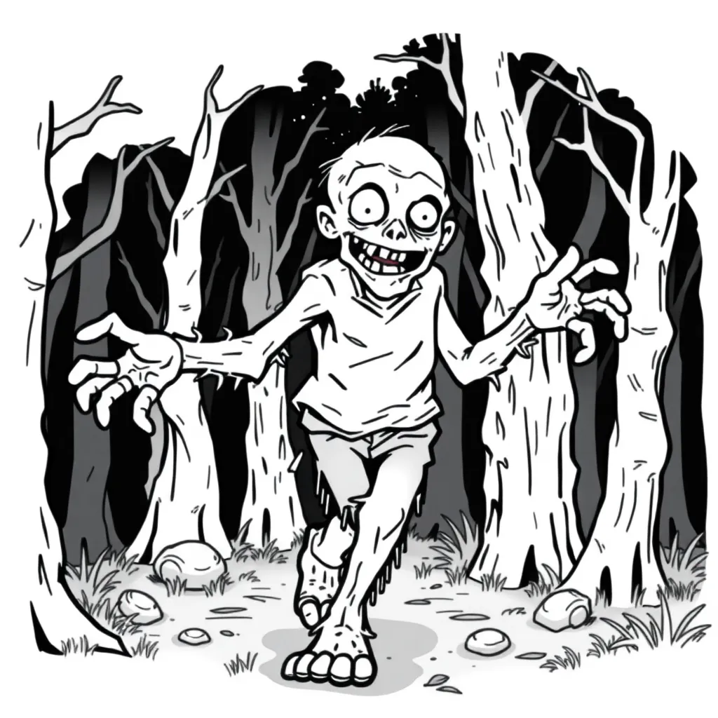 Zombie coloring page