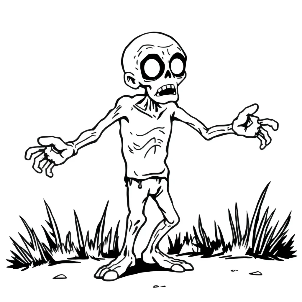 Zombie coloring page