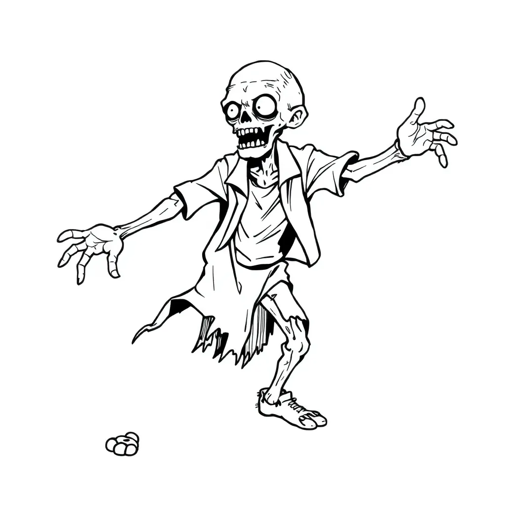 Zombie coloring page