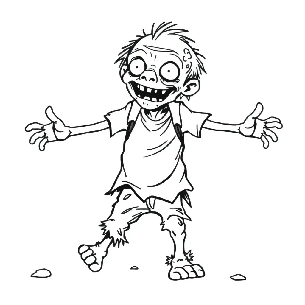 Zombie coloring page