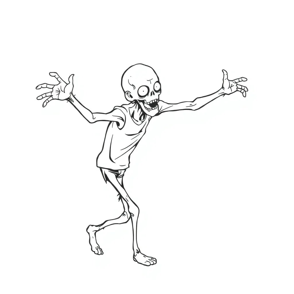 Zombie coloring page