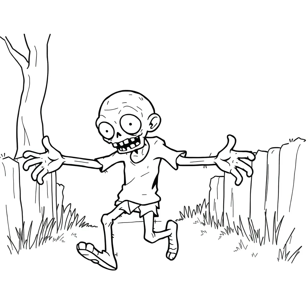 Zombie coloring page