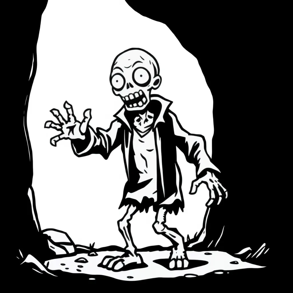 Zombie coloring page