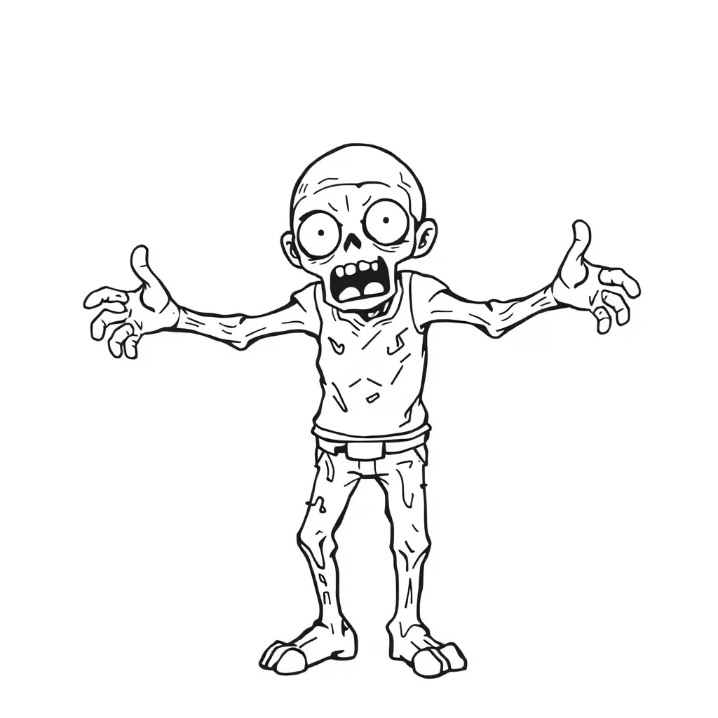 Zombie coloring page
