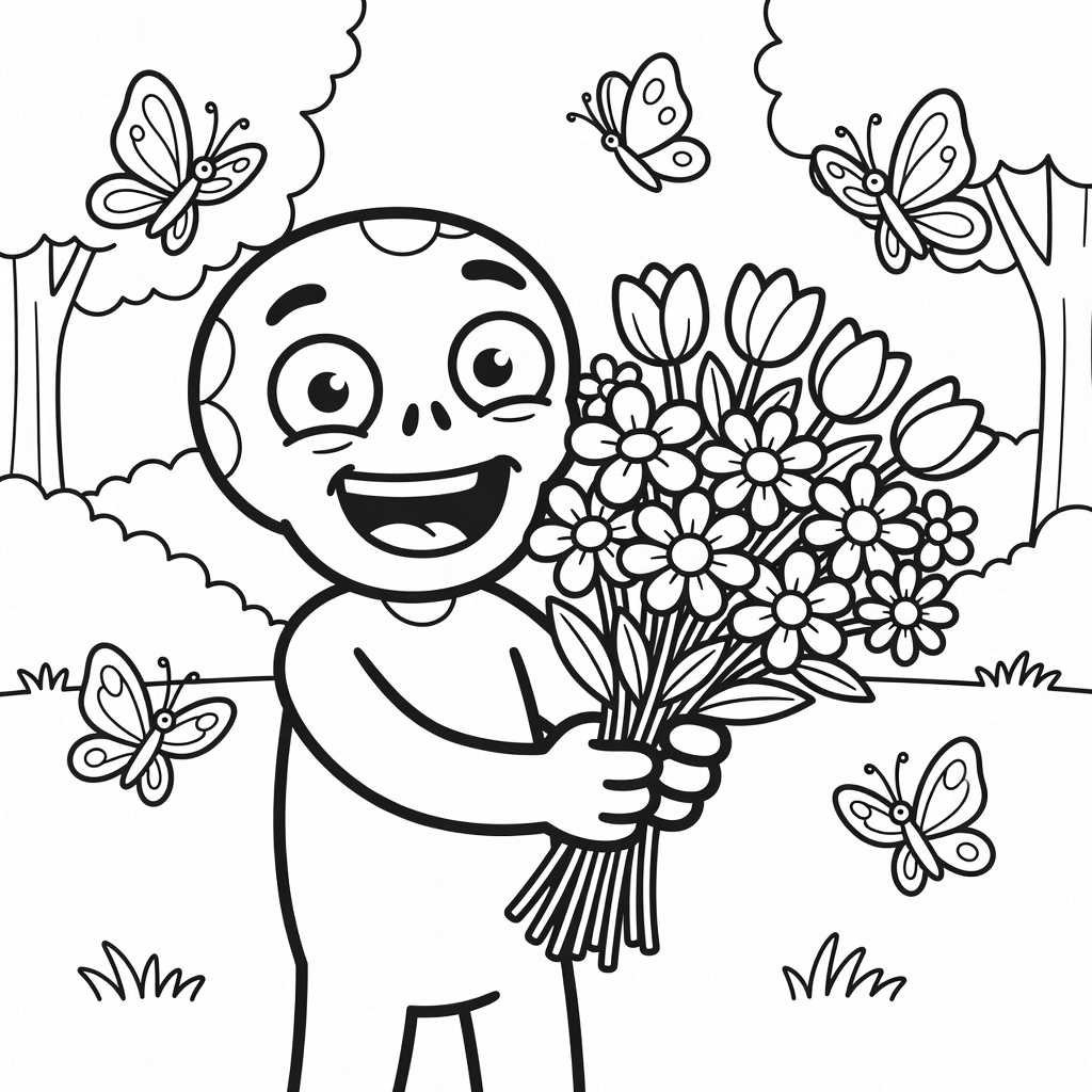 Zombie coloring page