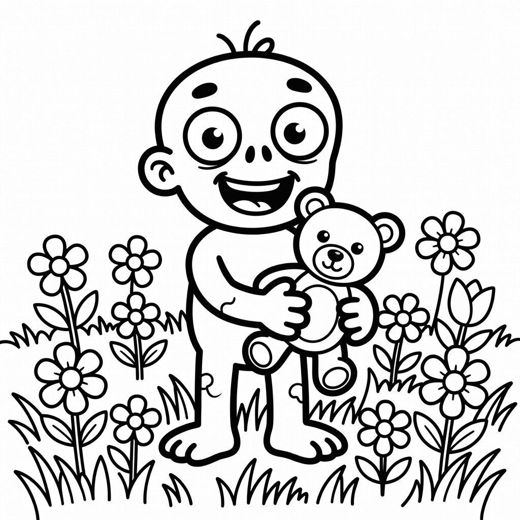 Zombie coloring page